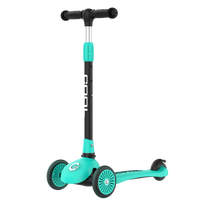 Trottinette pour enfant à 3 roues pliable avec frein arrière, roues en PU lumineuses et clignotantes, hauteur réglable, légère