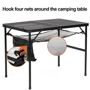 <span class=keywords><strong>Mesa</strong></span> de Comedor Rectangular <span class=keywords><strong>Plegable</strong></span> de Aluminio Feistel para Barbacoa, <span class=keywords><strong>con</strong></span> 2 Paneles Laterales, para Camping y Uso en Patio - Product Image 4