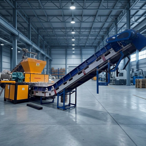 Broyeur de déchets MSW et de plastique à double arbre semi-automatique, capacité supérieure à 5000 kg/h, machine de broyage du plastique, vente chaude - Product Image 1