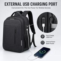 Sac à dos professionnel grande capacité pour ordinateur portable 14 pouces en Oxford, sac de voyage multicouche, personnalisable avec logo, cadeau d'entreprise