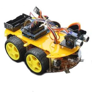 Kit de Robot controlado multifunción para coche, Kit de doble capa cargado/multifunción, color amarillo, descargado