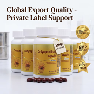 Cápsulas de <span class=keywords><strong>Triple</strong></span> Acción para el Apoyo Inmunológico |   Fórmula Herbal de Cordyceps Militaris |   Suplemento de Hongos de Alta Potencia |   90 Cápsulas |   Adulto - Product Image 1