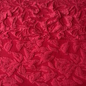 Tejido 100% poliéster burbuja elástico Jacquard telas para hacer mujeres Jacquard detalle cuello puntiagudo manga camisa - Product Image 1