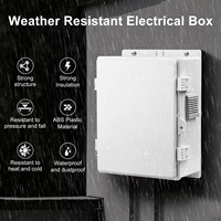 Boîtier de jonction en plastique ABS étanche IP67, entièrement scellé, anti-poussière et résistant aux UV pour le câblage d'équipements électroniques extérieurs