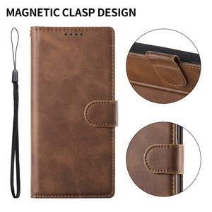 Étui portefeuille à rabat en cuir PU effet cuir de veau classique avec porte-cartes pour iPhone 17 Pro Max, 17 Air, 16, 15 - Product Image 3