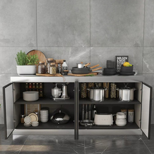 Armadio moderno da esterno in acciaio inossidabile semplice lavabo da stufa multifunzionale armadio integrato assemblato a parete 5 - Product Image 3