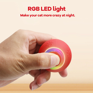 Cute Smart <b>Interactive</b> Exercise Indoor <b>Cat</b> <b>Toy</b> Automatic Moving Rechargeable ABS Silicone Ball Fast Rolling Chirping Motion Fun - Product Image 3