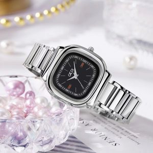 Exquisite women's watch <b>waterproof</b> quartz square dial niche high-end stainless steel women's <b>wristwatch</b> - Product Image 2
