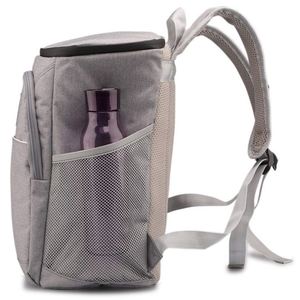 Leakproof Insulated Polyester <b>Backpack</b> <b>Cooler</b> Bag Zipper Bottle Holders 20-30L Capacity Waterproof for Food Storage Outdoor Use - Product Image 2