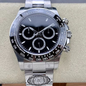 Reloj mecánico de alta calidad de 40mm 904 4131 movimiento 12,1mm de espesor negro Panda encanto acero inoxidable - Product Image 1