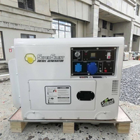 Générateur diesel portable silencieux de 2 à 10 kVA avec démarrage automatique, châssis ouvert, ATS pour usage domestique et extérieur