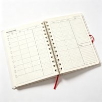 Agenda spirale A5 à couverture rigide, journal professionnel hebdomadaire non daté, couverture avec plastification mate, impression personnalisée, cadeau promotionnel