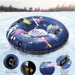 Tube à neige et luge gonflables en PVC pour enfants et adultes, robustes et épaissis avec poignées solides, couleur personnalisable, jeux d'extérieur - Product Image 3