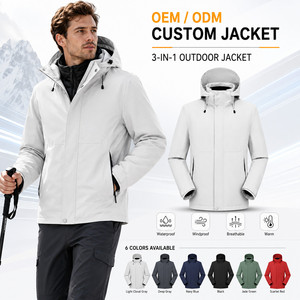 Veste <span class=keywords><strong>d</strong></span>'extérieur 3 en 1 imperméable <span class=keywords><strong>pour</strong></span> <span class=keywords><strong>homme</strong></span>, <span class=keywords><strong>manteau</strong></span> <span class=keywords><strong>d</strong></span>'<span class=keywords><strong>hiver</strong></span> avec doublure 80% duvet de canard blanc, logo personnalisé, fabricant OEM ODM, parka coupe-vent - Product Image 1