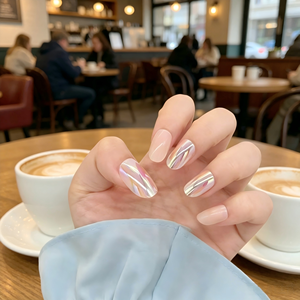 <span class=keywords><strong>Uñas</strong></span> Postizas <span class=keywords><strong>de</strong></span> Color Aurora Nude, ABS, Cobertura Total, Diseño Cuadrado Mediano, Reutilizables, <span class=keywords><strong>Acrílicas</strong></span>, para Dedos, 24 Piezas - Product Image 2