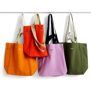 Chiusura multiuso quotidiano porta tutta la borsa della spesa con bottone in tela rossa - Product Image 2