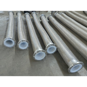 Кислотно-щелочестойкий гибкий фланец из нержавеющей стали PTFE облицованный металлический плетеный шланг. - Product Image 6