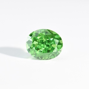 Circonita Cúbica Sintética de Alta Calidad, 5A+, Zircon, Corte Oval Radiante, Verde, Suelta, Tipo Hielo Triturado - Product Image 6