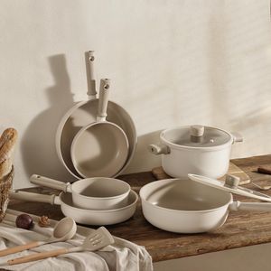 Titanium Ceramic Non-Stick <b>Cookware</b> Set Ac Series Induction Gas Compatible Oven Safe Complete Kitchen Cooking Set - Product Image 1