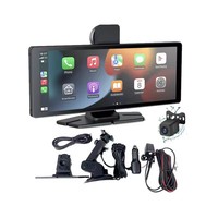 Cámara para Auto con CarPlay Inalámbrico, Grabación Dual Delantera y Trasera 4K+1080P, WiFi, GPS, Navegación, Pantalla Táctil de 10.26 Pulgadas, Cámara de Reversa