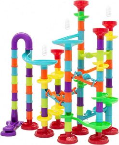 Nouvel ensemble de construction de circuit de billes portable de qualité supérieure, blocs de construction éducatifs STEM, jouet promotionnel imprimé en sérigraphie - Product Image 1
