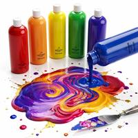 Peinture acrylique fluide professionnelle non toxique 500 ml haute brillance pour toile vierge, bois, sans silicone, pour l'art DIY