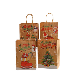 Wins Flying Factory Direct Sale <b>Christmas</b> Present Gift Bag Paperboard Lamination <b>Ribbon</b> Special Delivery <b>Christmas</b> Bags - Product Image 3