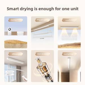 Sèche-linge électrique intelligent direct d'usine avec support de corde à linge et étendoir à télécommande à levage mural automatique - Product Image 3