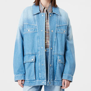 All'ingrosso moda donna vestito Sexy elegante fresco pianura manica lunga abbottonatura Top corto giacca di jeans - Product Image 6