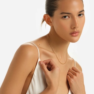 Collier chaîne Figaro, bracelet chaîne personnalisé, design gratuit, plaqué argent S925, collier 14k, collier personnalisé de luxe pour femmes - Product Image 3