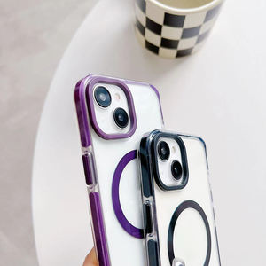 Coque de téléphone portable magnétique colorée pour iPhone 16 couverture arrière transparente pour iPhone 15 14 13 12 <span class=keywords><strong>11</strong></span> pro max - Product Image 6