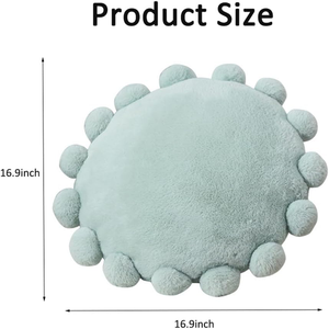 Cojín Redondo de Piso con Borlas, Cojín Decorativo de Felpa para Apoyo de Espalda, para Silla, Sofá, Cama, Venta al Por Mayor - Product Image 2