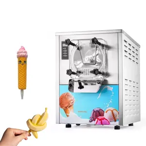 Penjualan terlaris 16-20L/h meja kecil komersial Desktop Hard Batch Icecream es krim membuat mesin pembuat Gelato