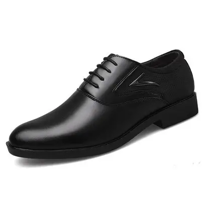 Sepatu pantofel kulit Formal, alas kaki kerja elegan, sepatu Retro modis, sepatu oxford, sepatu kulit Formal bertali untuk pria