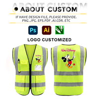 Gilet de sécurité personnalisé avec logo, multi-poches, fermeture éclair, réfléchissant, haute visibilité, vêtements de travail, gilet de sécurité routière