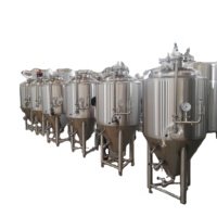 Cuve de Fermentation Conique en Acier Inoxydable, Réservoir de Fermentation Mobile pour Vin et Bière, Unitanks