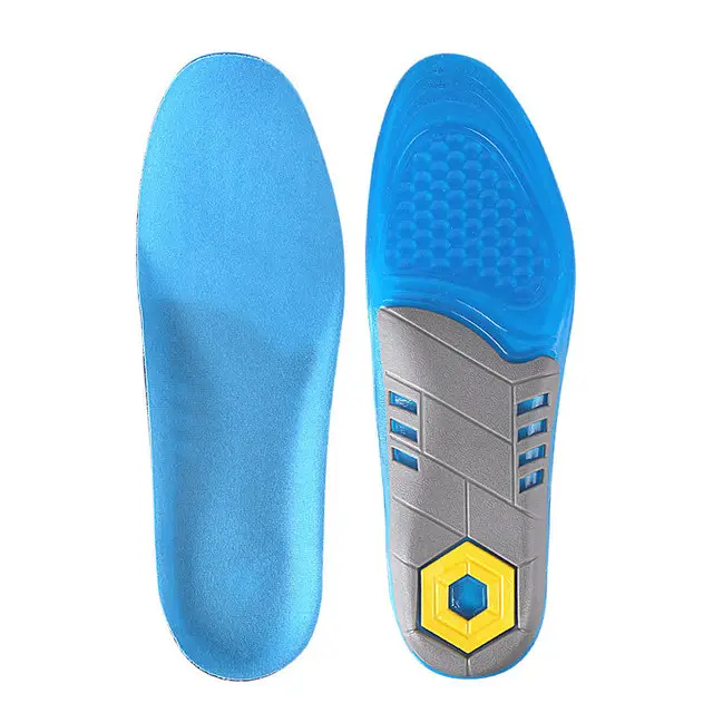 New Design Hot Shock Absorption Arch Support Plantar Fasciitis Sports Comfort TPE Gel Sports Shoes Insole For Sneaker