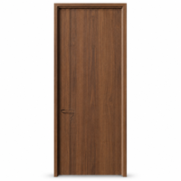Porte intérieure en mélamine couleur personnalisée, porte de chambre à coucher avec structure stable pour l'amélioration résidentielle