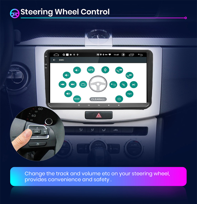 2 Din Android 10 Car radio GPS Navigation For VW Passat B6 amarok volkswagen Skoda Octavia 2 superbJetta T5 golf 5 6 Multimedia