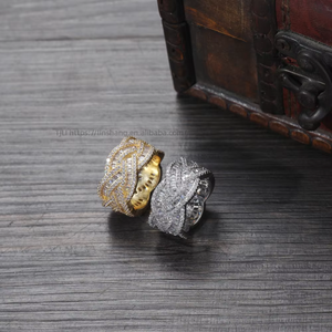 Punk Stripe Woven Cuban <b>Ring</b> Men's Tail <b>Ring</b> <b>Couple</b> <b>Ring</b> - Product Image 1