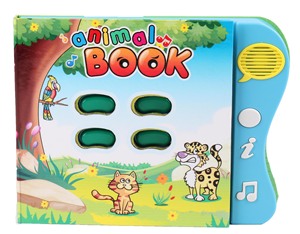 Vui vẻ giáo dục Audiobook bé động vật đầu học tập sách với LED nút Đồ chơi giáo dục cho trẻ em học tập - Product Image 1