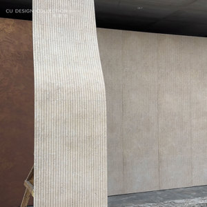 Grande dalle moderne imperméable et ignifuge, en pierre douce de type colonnette <span class=keywords><strong>romaine</strong></span> à rainures, en travertin, pour la décoration murale extérieure des hôtels et des villas - Product Image 6