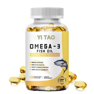 Huile de poisson oméga-3 haute concentration 4800 mg – Soutien immunitaire, santé de la peau et des yeux, fonction cardiaque et cérébrale, mobilité des articulations, 120 gélules - Product Image 1