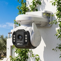 Caméra de sécurité extérieure WiFi 1080P avec audio bidirectionnel, panoramique/inclinaison, vision nocturne, suivi et détection humaine, stockage sur carte SD et cloud