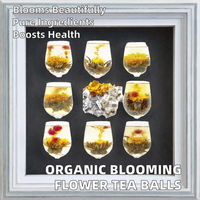 OEM ODM disponible, en vrac, bombes de thé fleuri en forme de boule, qualité supérieure, certifiées, sachet de thé santé 7g*10pcs/sachet, direct