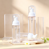 Bouteille en plastique PET avec pompe moussante de 40ML, 50ML, 60ML, 80ML, 100ML avec logo personnalisé pour l'emballage de nettoyant visage