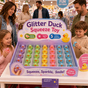 Pato Blandito con Purpurina para Aliviar el Estrés, Juguete Sensorial de Rebote Lento, Regalo Relajante, Marca KL, Mayores de 14 Años, Venta al por Mayor Directa de Fábrica - Product Image 2