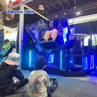 Renixsim Centro de juegos de realidad virtual Dinámico Simulador de vuelo de rotación de 720 grados Máquina de juegos VR