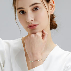 2mm 3mm 4mm 5mm mujer joyería moda tenis cadena hombres 14K chapado en oro Acero inoxidable 5A Cubic Zirconia <span class=keywords><strong>CZ</strong></span> diamante pulsera - Product Image 6