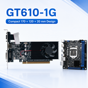 การ์ดจอ64Bit DDR3 <span class=keywords><strong>1GB</strong></span> GT610ต่ำใหม่พร้อมพัดลมระบายความร้อน/DVI/เอาต์พุต VGA สำหรับคอมพิวเตอร์ตั้งโต๊ะ - Product Image 4